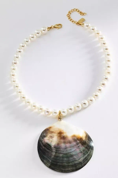 Electric Picks Shelly Necklace In White