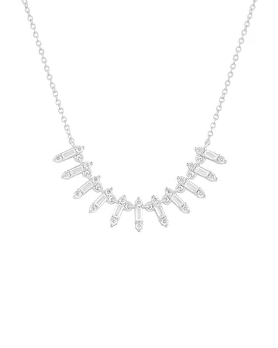Electric Picks Silver Plated Cz Fantasia Necklace In Metallic
