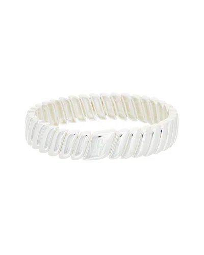 Electric Picks Silver Plated Drift Stretch Bracelet In Metallic