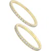 Electric Picks Sloane Ring Set Of 2 In Gold