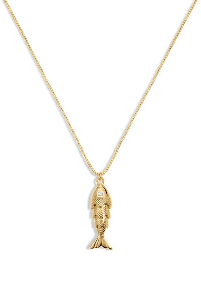 Electric Picks Summer Catch Fish Necklace In Neutral