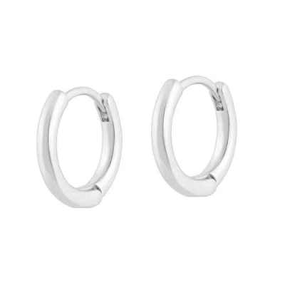 Electric Picks Tiny Hoops In Silver