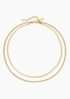 Electric Picks Twice As Nice Double Necklace In Gold