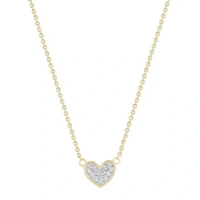 Electric Picks Whole Heart Necklace In Gold