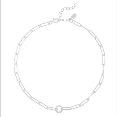 Electric Picks Women's Jade Necklace In Silver In White