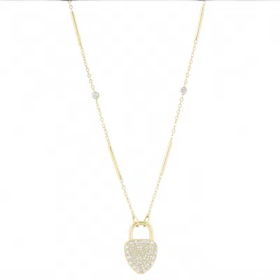 Electric Picks Women's Love Lockdown Necklace In Gold