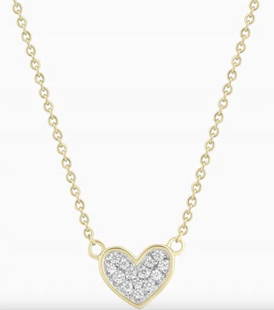 Electric Picks Women's Whole Heart Dainty Pendant Necklace In Gold