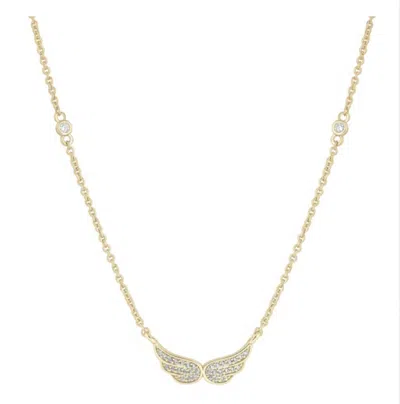 Electric Picks Women's Wings Necklace In Gold