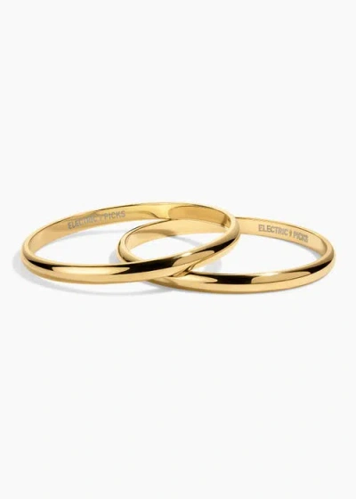 Electric Picks Xdede Raad 4eva And Eva Bangle Set In Gold
