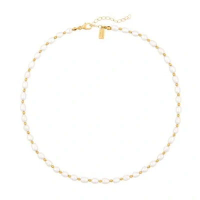 Electric Picks Xmadi Messer Evy Pearl Necklace In Gold