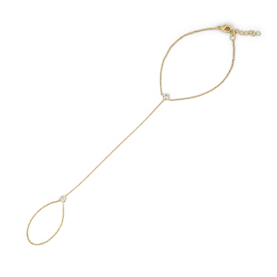 Electric Picks Xsarah & Hollie Off The Coast Hand Chain In Gold