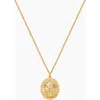 Electric Picks Xsarah & Hollie Passport Pendant Necklace In Gold