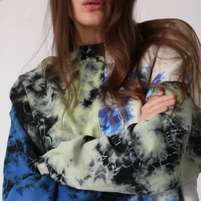 Electric & Rose Bhodi Sweatshirt-epic In Chartreuse/sapphire/sage In Multi