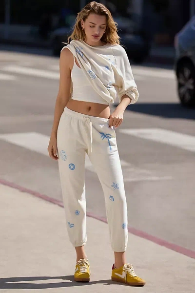 Electric & Rose Classic Sweatpants In White