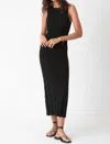 Electric & Rose Dena Wide Rib Knit Dress In Onyx In Black
