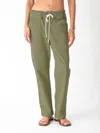 Electric & Rose Easy Stretch Cotton Drawstring Pants In Green