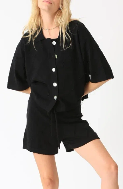 Electric & Rose Boxy Camp Shirt In Onyx