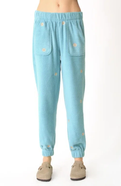 Electric & Rose Daisy Embellished Fleece Sweatpants In Frost