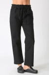 Electric & Rose Easy Stretch Cotton Drawstring Pants In Onyx