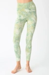 Electric & Rose Sunset Marble Leggings In Pistachio