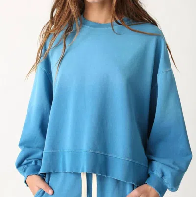 Electric & Rose Erin Sweatshirt In Sun Bleached Juniper In Blue