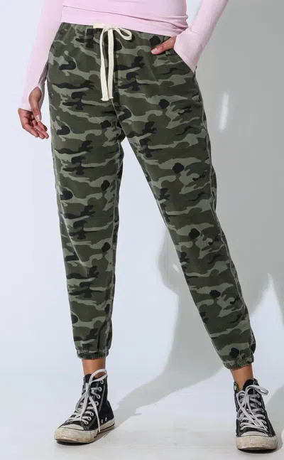 Electric & Rose Ester Sweatpant In Camo Print In Green