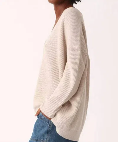 Electric & Rose Everyday Cardigan In Oatmeal Heather In Grey
