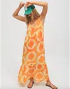 Electric & Rose Laney Dress In Tangerine Print In Multi