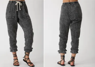 Electric & Rose Lauren Gauze Pant In Acid Onyx In Grey