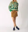 Electric & Rose Lori Sweatshirt In Ikat Emerald In Multi
