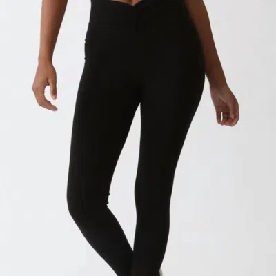 Electric & Rose Malone Ruched Legging In Onyx In Black