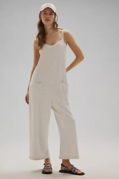 Electric & Rose Nina Sleeveless Relaxed Sweat Jumpsuit In Grey