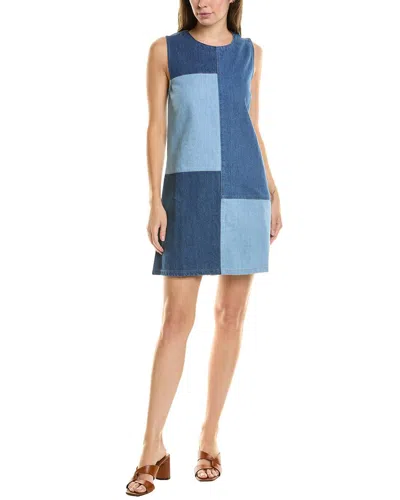 Electric & Rose Electric Rose Patchwork Shift Dress In Blue
