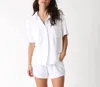 Electric & Rose Piper Top In White In White