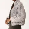 Electric & Rose Quilted Jacket Acid In Driftwood In White
