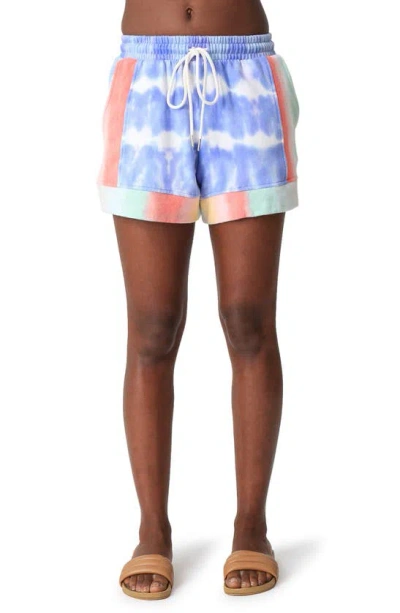 Electric & Rose Stacey Patchwork Shorts In Watermelon/ Mist