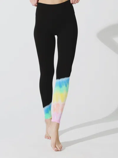 Electric & Rose Sunset Legging In Onyx/rainbow In Multi
