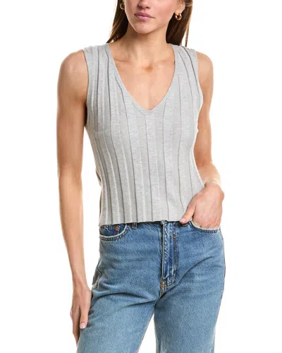 Electric & Rose V-neck Halter Top In Grey