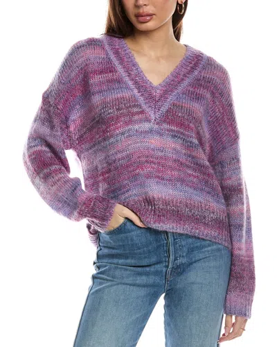 Electric & Rose V-neck Sweater In Purple