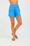Electric & Rose Women's Gauze Beach Short In Aqua