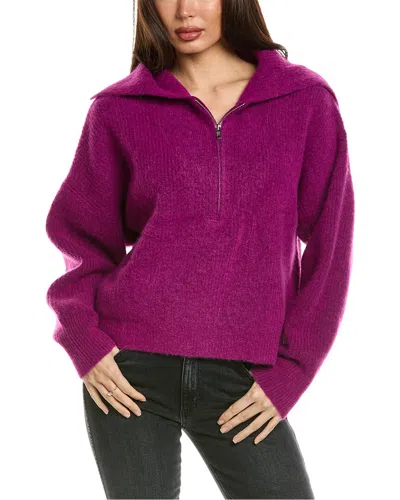 ELECTRIC & ROSE WOMENS MARIN WOOL & ALPACA-BLEND PULLOVER, S, PINK