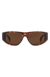 Electric Stanton 45mm Polarized Cat Eye Sunglasses In Gloss Tort/bronze Polar