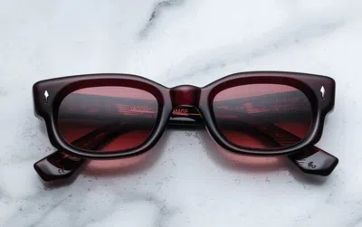 Pre-owned Electric Visual Sunglasses X Jacques Marie Mage Sunglasses Whiskeyclone In Burgundy
