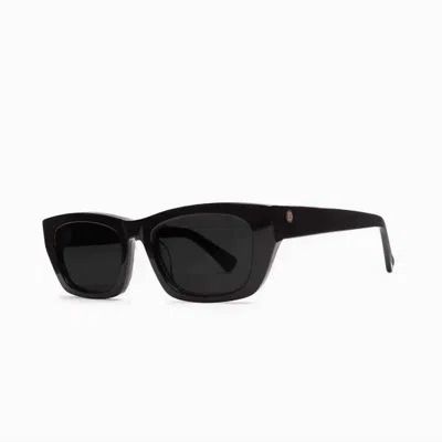 Electric Women's Cantania Sunglasses In Gloss Black/grey Polarized