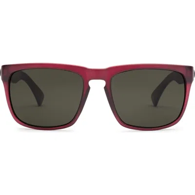 Electric X Jason Momoa Knoxville Polarized Keyhole Sunglasses In Matte Boars Blood/grey Polar