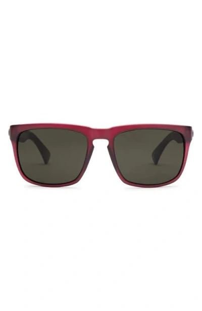 Electric X Jason Momoa Knoxville Xl Polarized Keyhole Sunglasses In Matte Boars Blood/grey Polar