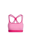 Electric Yoga Color Block Rib Bra In Sachet Pink/pink Yarrow