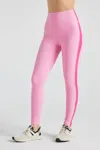 Electric Yoga Color Block Rib Legging In Pink