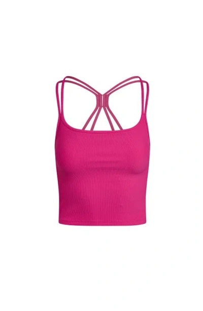 Electric Yoga Rib Cami In Pink Yarrow