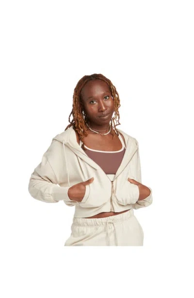 Electric Yoga Thunder Zip Up Hoodie In White